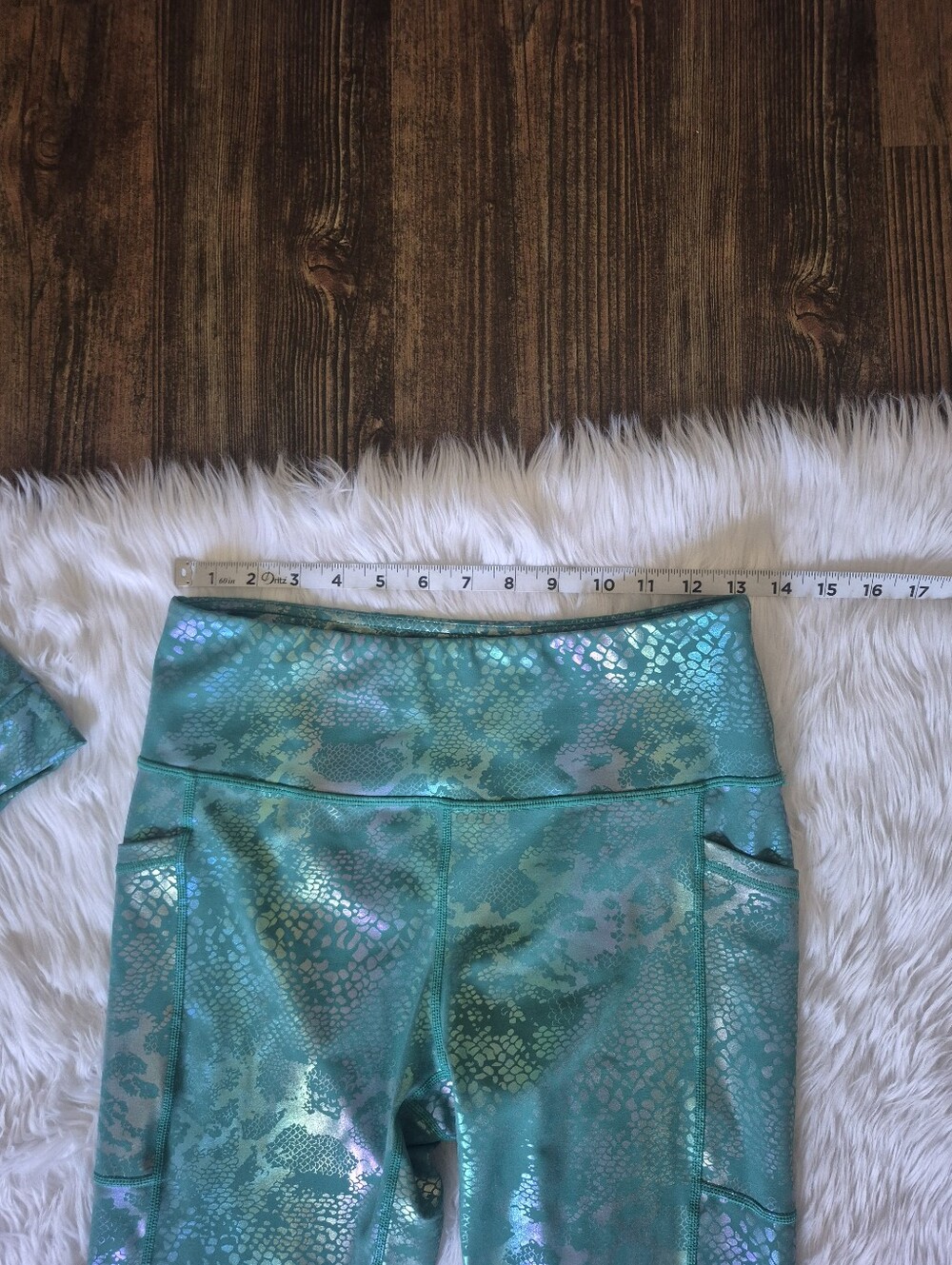 Constantly Varied Gear Turquoise Glisten Here Leggings And Headband Size Medium - Picture 3 of 8